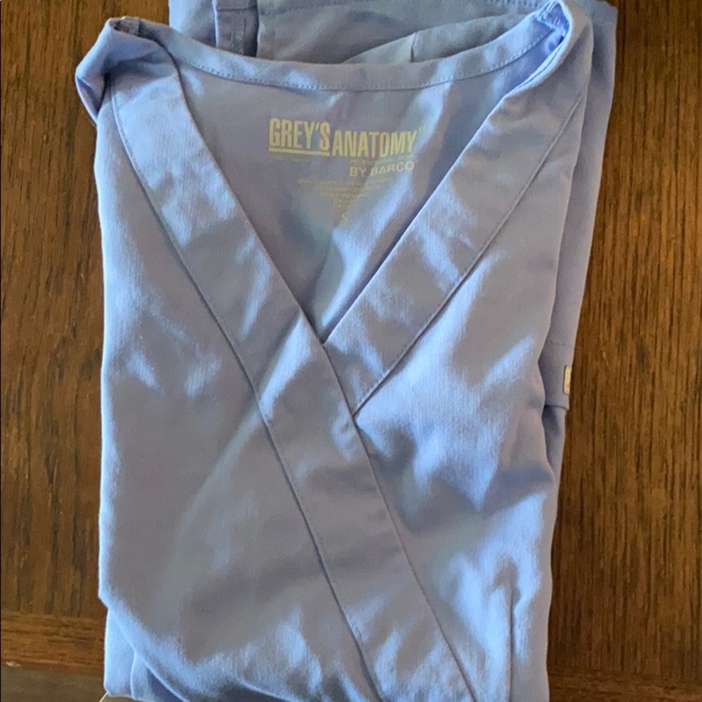 Greys anatomy ceil blue scrub top